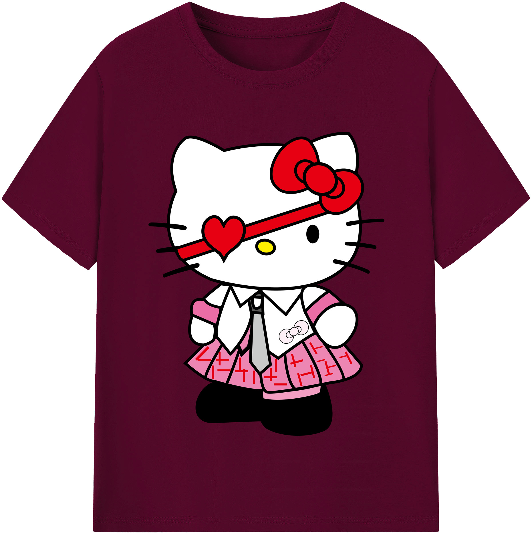 （画像用） Hello Kitty ハローキティ レディースカジュアルプリントTシャツ（綿100％）